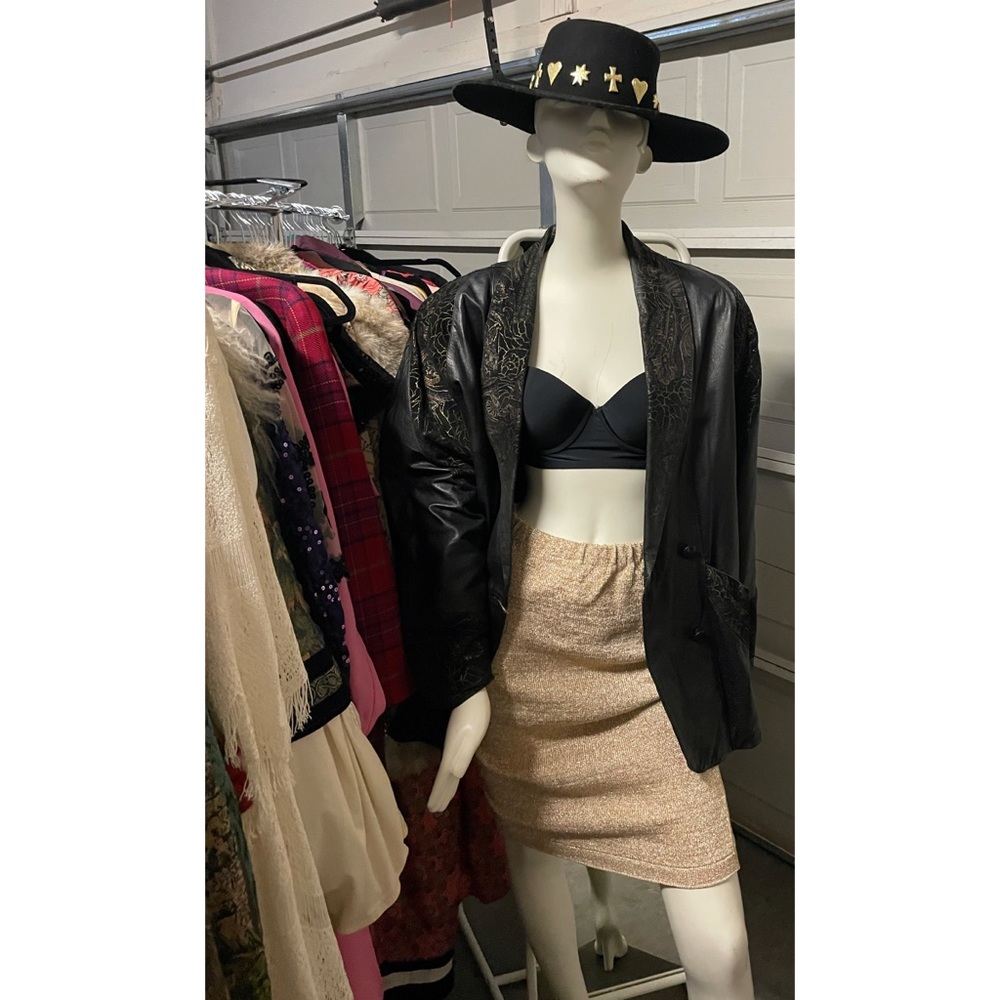 Vintage Euro Mono of California leather jacket